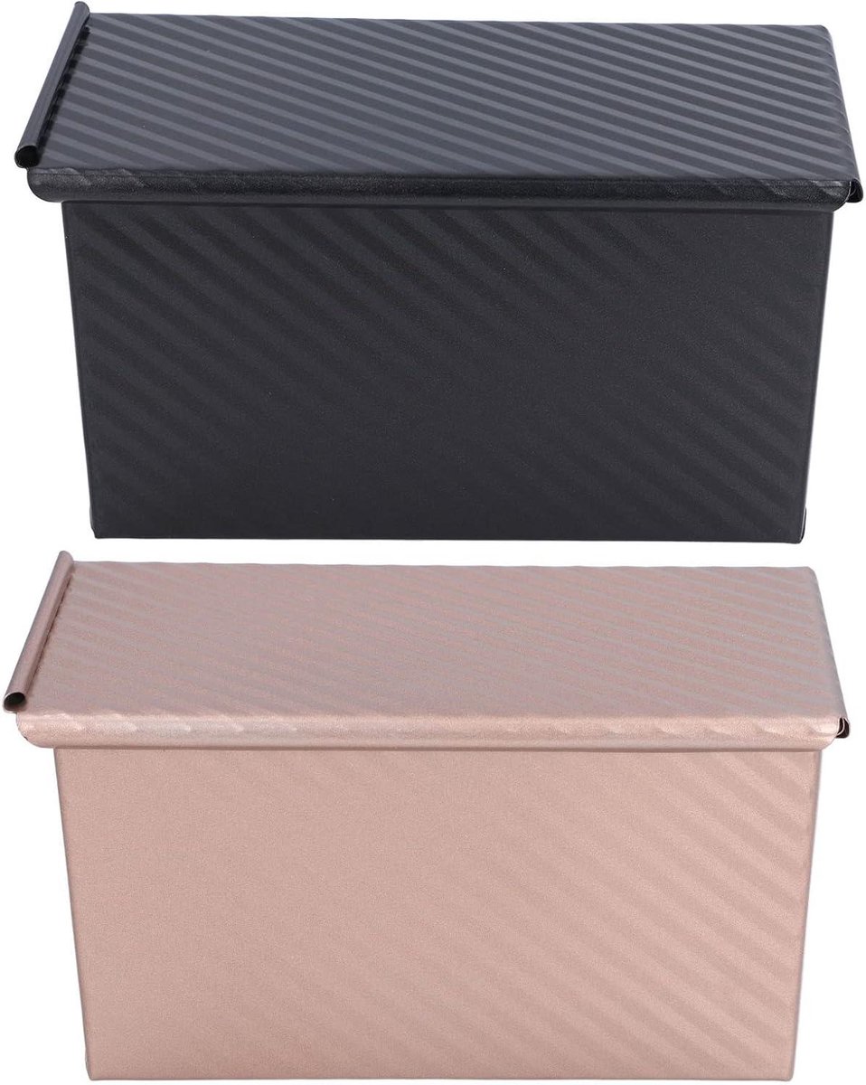 thumbnail: Toast Box Bakvorm Broodblik Met Deksel - 2.2Lb Deeg Capaciteit, Rechthoekig, Antiaanbaklaag (Goud)