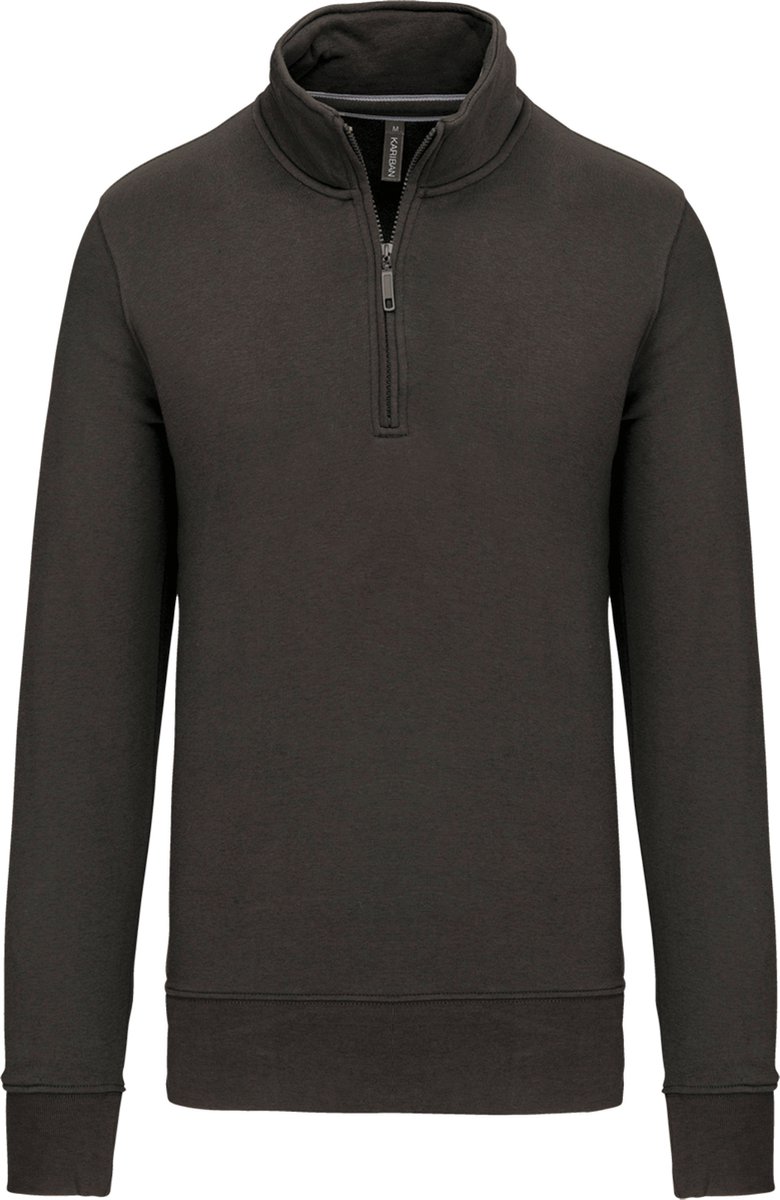 Kariban Sweater met ritshals K487 - Dark Grey - XL