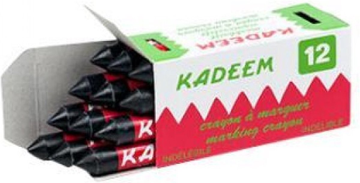 Kadeem Merkkrijt Onuitwisbaar - 12 stuks - Zwart
