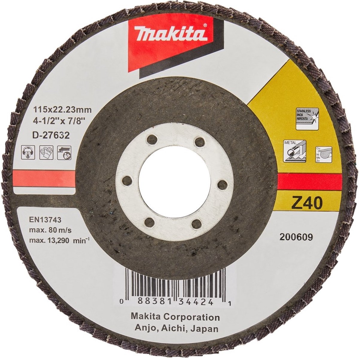 Makita D-27632 Lamellenschuurschijf Z40 | 115mm