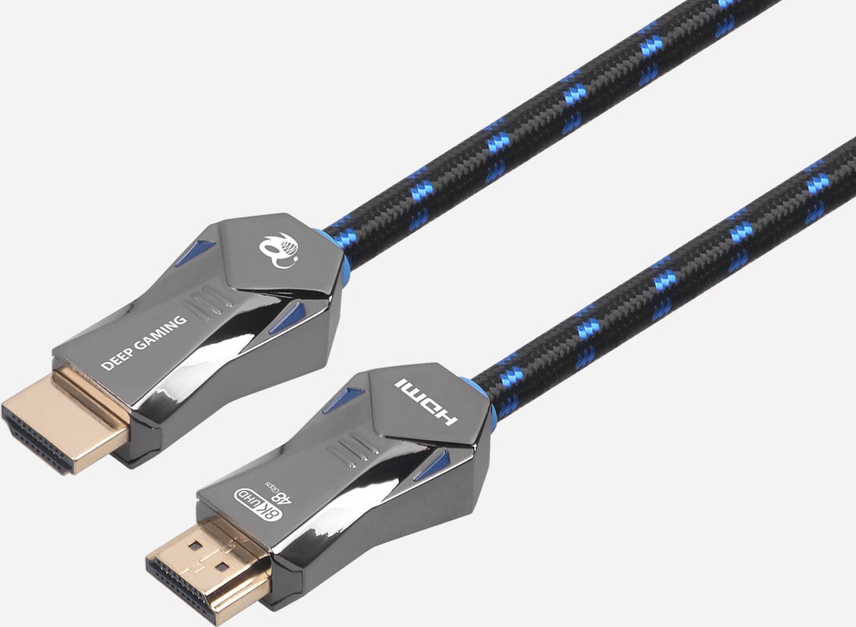 Deep Gaming DG-CAB-HDMI-21 HDMI kabel 2 m HDMI Type A (Standaard) Zwart, Grijs