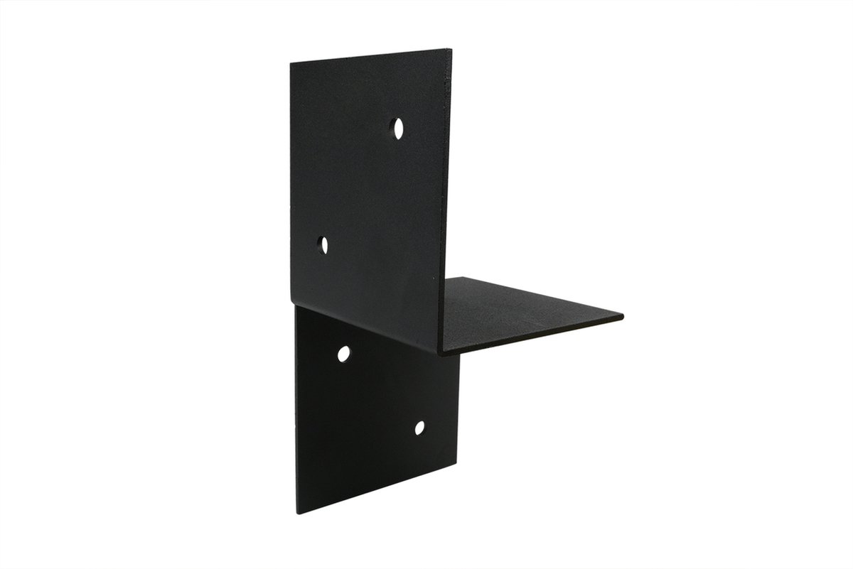 Wovar Pergola Muurbevestiging Zwart Gecoat voor 12 x 12 cm balken Links | Per Stuk