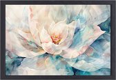 Bloem wanddecoratie - Natuur schilderijen - Schilderij op canvas Blaadjes - Muurdecoratie kinderkamer - Canvas schilderij met baklijst - Woonkamer accessoires canvas met baklijst 70x50 cm