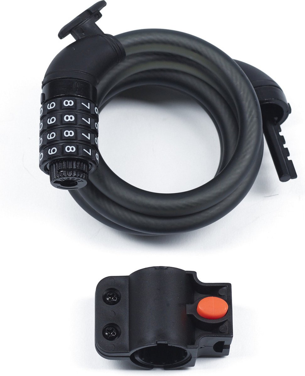 Xolid Fietsslot met cijferslot - 120 cm - zwart - kabelslot - voor fiets / scooter - scooter slot – foto 2