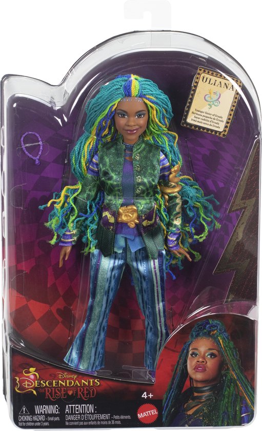 Mattel Disney Descendants: The Rise Of Red , Uliana, Younger Sister of Ursula Doll, Modepop, Vrouw, 4 jaar, Meisjes, Meerkleurig van Merkloos — afbeelding 3