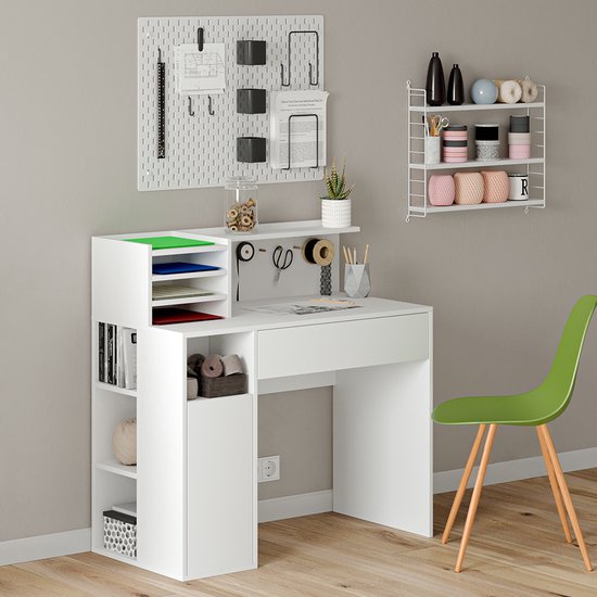Bureau Vicco , Wit, 100 x 50 cm