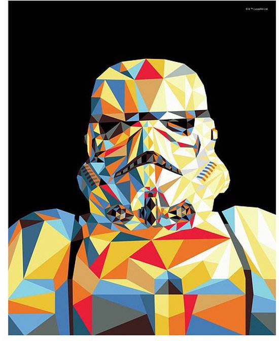 Ravensburger schilderen op nummer Star Wars Stormtrooper creatief pakket.