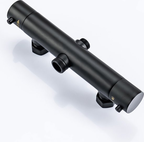 LOMAZOO Regendouche Met Thermostaatkraan - Doucheset Zwart - Regendoucheset - Zwart [COOPER]