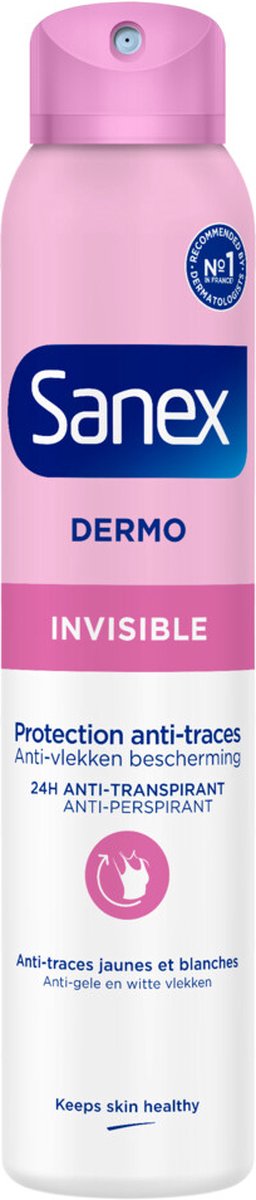 Goedkoopste 6x Sanex Deodorant Spray Dermo Invisible 200 ml