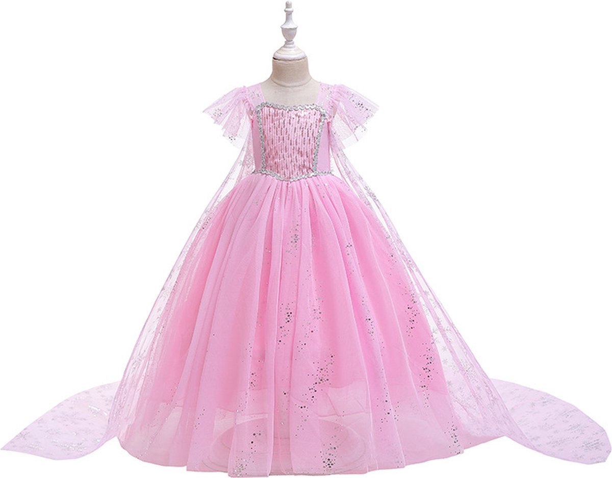 Joya Kids® Roze Prinses Jurk | Luxe Verkleedjurk | Prinsessenjurk Meisje | Verkleedkleren Meisje | Prinsessen Verkleedkleding | Carnavalskleding Kinderen | Roze | | Cadeau Meisje Sinterklaas — afbeelding 7