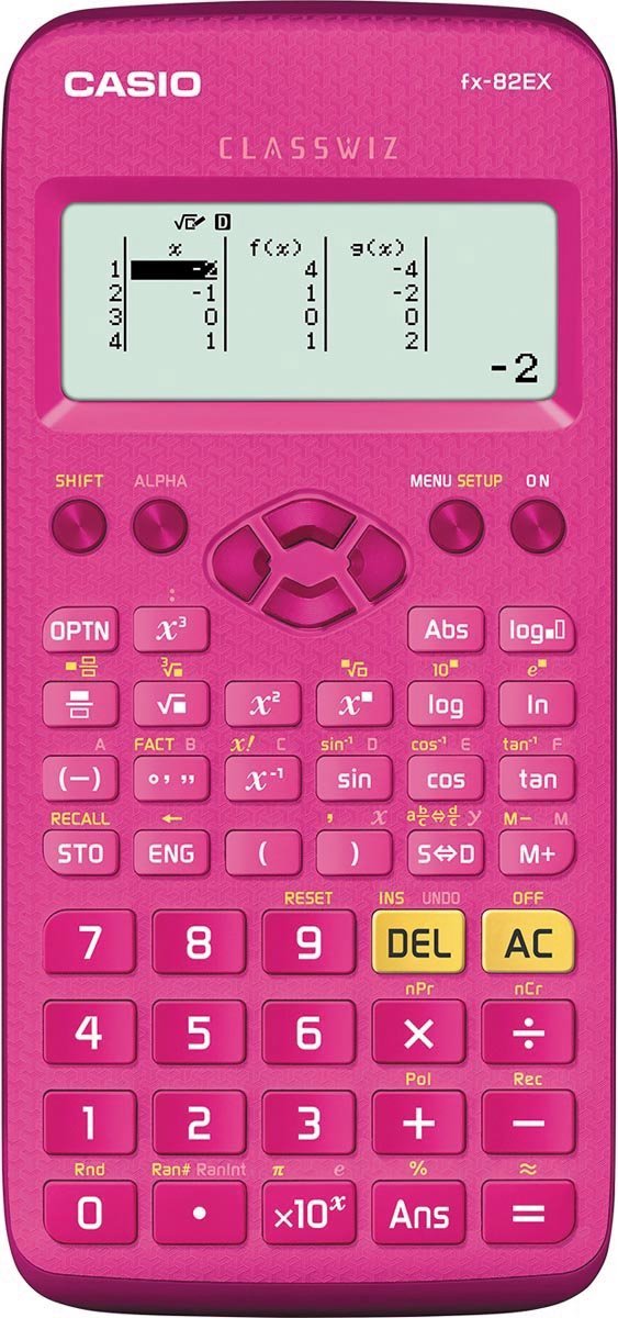Casio FX-82EX-PK - Wetenschappelijke rekenmachine - Roze op Prijzenvolger.com