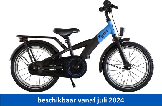 Kinderfiets 16" Kyoso X-Rider met remnaaf - zwart/blauw van Merkloos — afbeelding 3