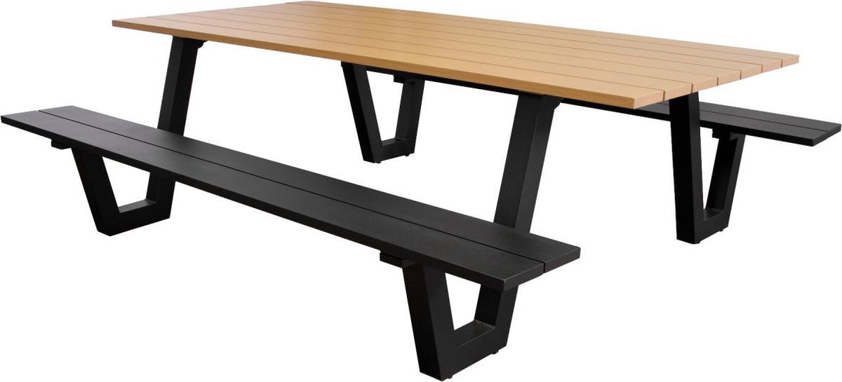 Sens-Line Lorenzo Picknicktafel 180cm - Bruin - Aluminium