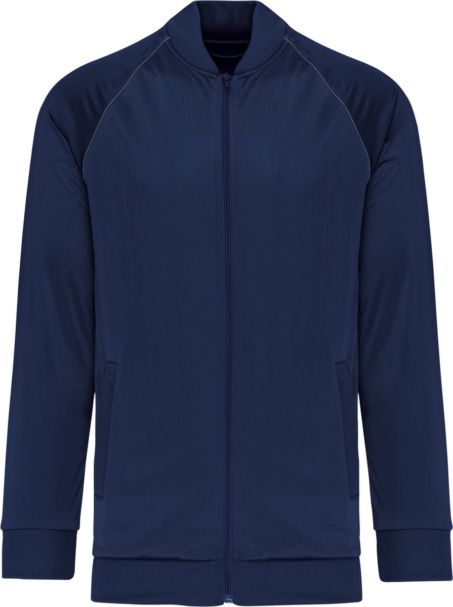 PROACT® Unisex trainingsjas met rits en biesje PA384 Sporty Marineblauw