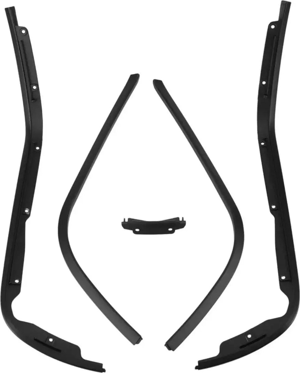 Sierlijst set Vespa Sprint & Primavera zwart beenschild + treeplank
