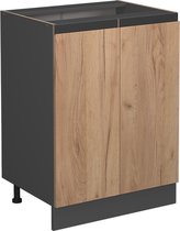 Vicco R-Line Keukenonderkast – 60 cm J-vorm, zonder werkblad Krachtige eik goud