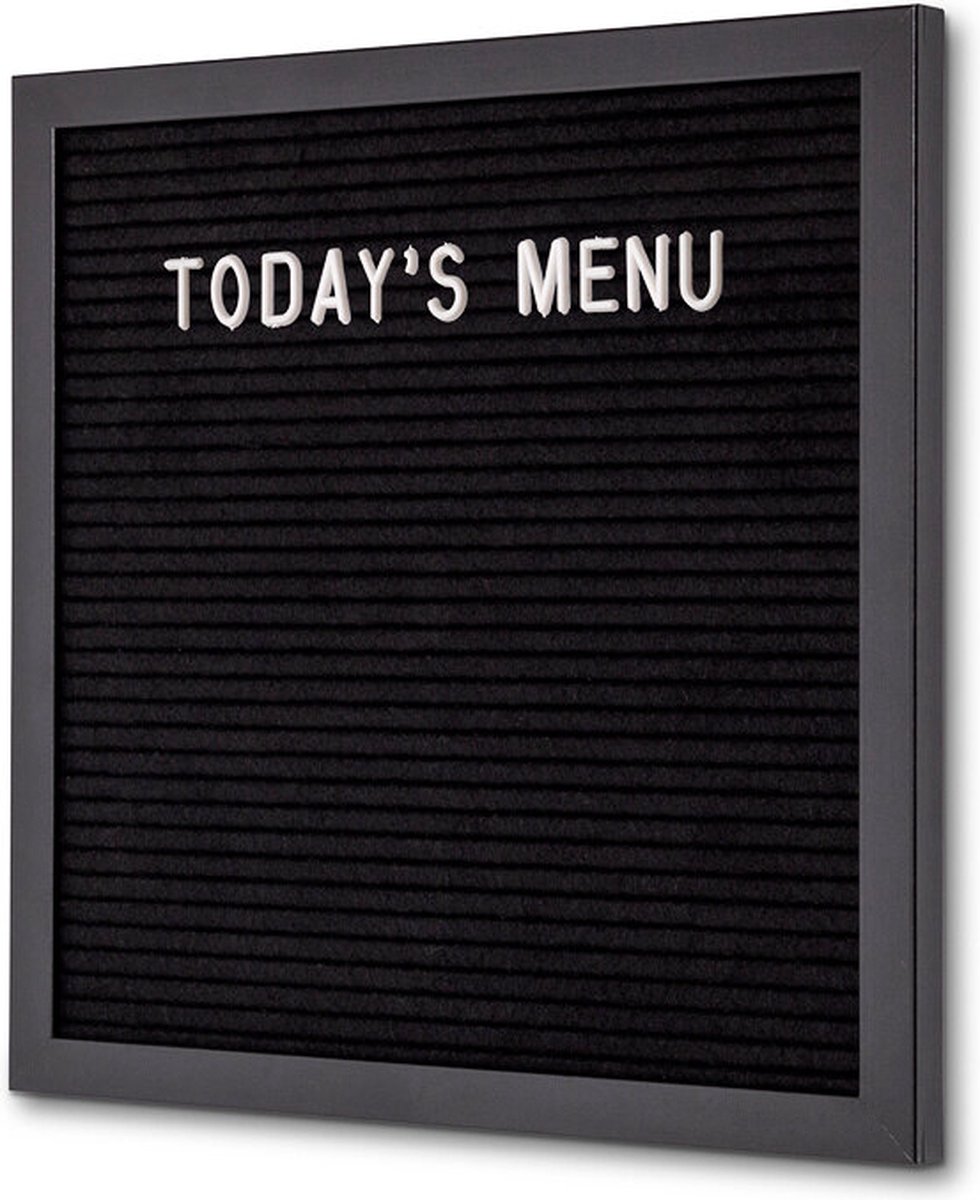 Letterbord Zwart 30 X 30 cm met Zwarte Lijst - Syna LEBBL30X30