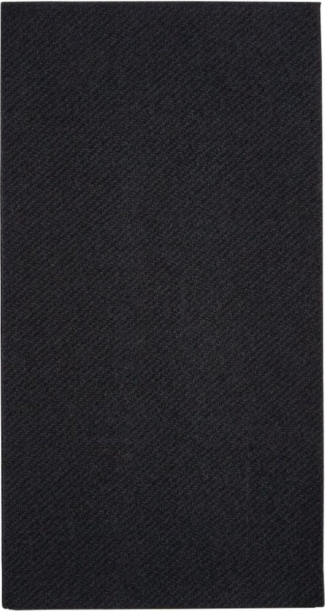 Fiesta Recyclebaar Premium Tablin Dinerservet Zwart 40x40cm Airlaid 1/8 Vouw (pack van 500) - FE276 - Restaurant - Hotel - Professioneel