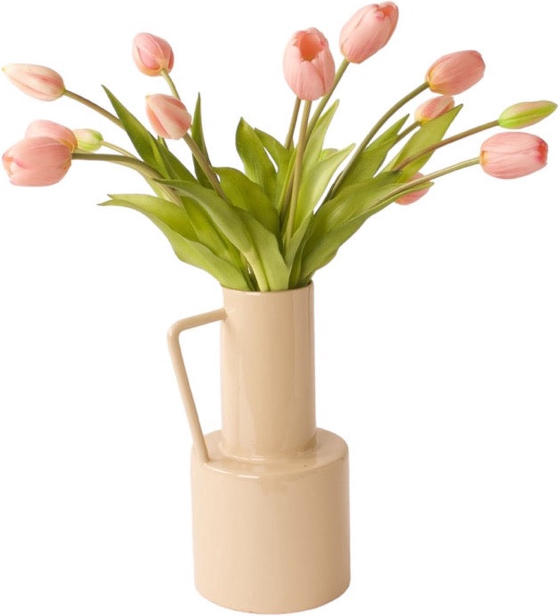 WinQ - Boeket Kunsttulpen Roze - 15stuks - Tulpen 40cm - kunsttulpen