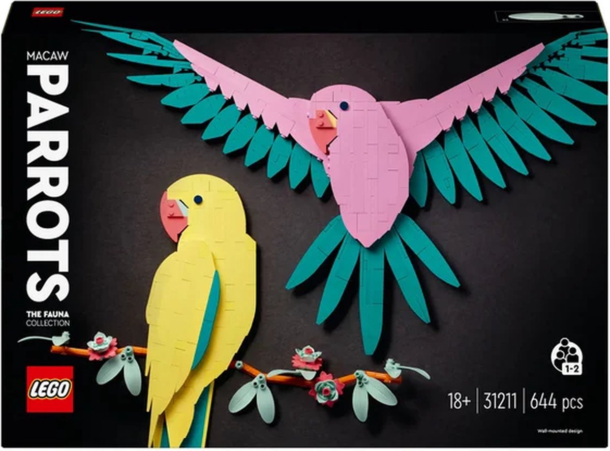 LEGO Art De Faunacollectie Kleurrijke papegaaien - 31211 — afbeelding 11