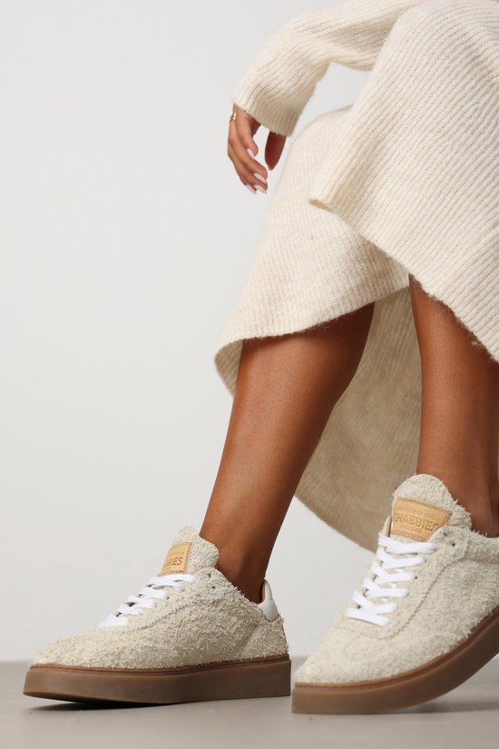 Shabbies Amsterdam Sneaker Bossa Oxford Hairy Suede Beige Maat 42 bol