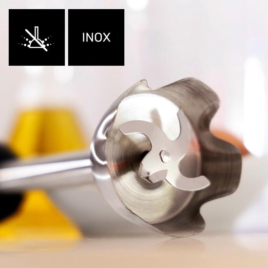 AHB1000X - staafmixer 1000W 20 snelheden turbo-functie roestvrij staal ergonomisch soft-touch-design spatbescherming accessoires — afbeelding 4
