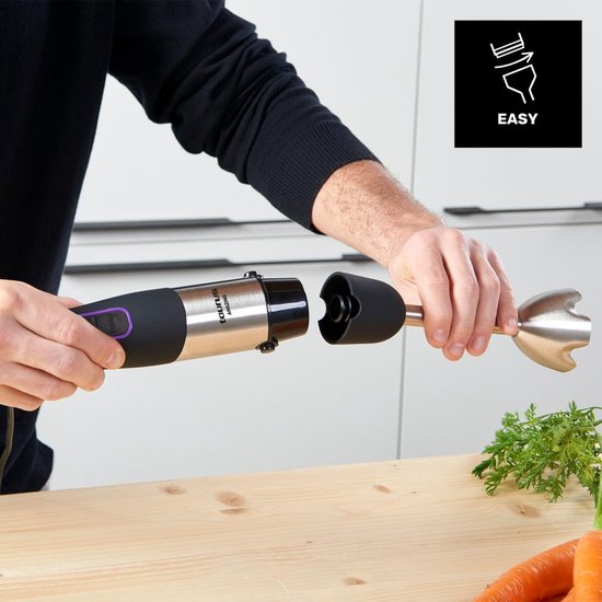 AHB1000X - staafmixer 1000W 20 snelheden turbo-functie roestvrij staal ergonomisch soft-touch-design spatbescherming accessoires — afbeelding 3