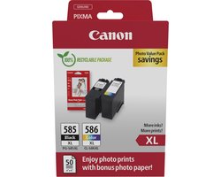 Canon PG-585XL/CL-586 PVP inktcartridge 2 stuk(s) Origineel Hoog (XL) rendement Zwart, Cyaan, Magenta, Geel