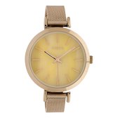 OOZOO Timepieces - Rosé goudkleurige horloge met rosé goudkleurige metalen mesh armband - C10470