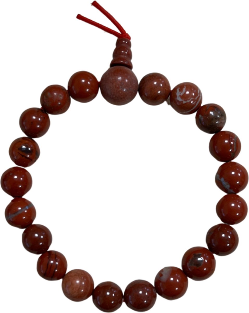 Jaspis rood powerbead armband