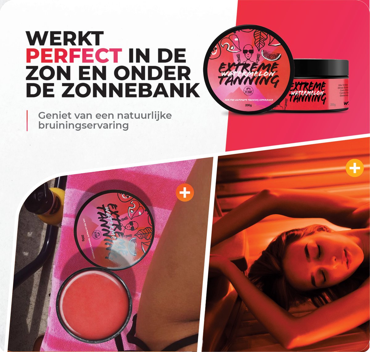 Extreme Tanning |NIEUWE GEUREN| ShineBrown | Tanning butter| Zonnestralen | Zonnebank | At-Shop | Sneller bruin | Zonnecreme | Zonnebrand| WATERMELON – foto 7