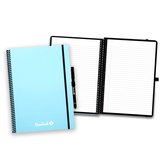 Bambook Colourful uitwisbaar notitieboek - Blauw - A4 - Gelinieerde pagina's - Duurzaam, herbruikbaar whiteboard schrift - Met 1 gratis stift