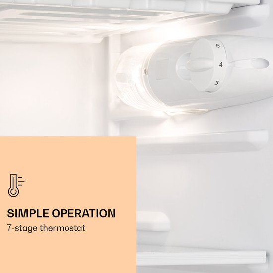 Klarstein Luminance Frost Koelkast - Capaciteit: 91 Liter - Energie-efficiëntieklasse E - Crispvak - 2 Glazen schappen - 3 Deurvakken - Temperatuurinstelling: 7 Standen - Zwart van Klarstein — afbeelding 3