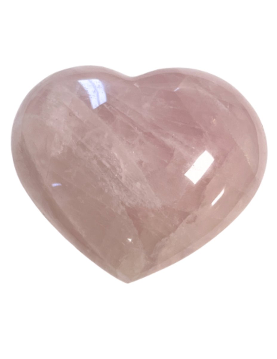 Ruben Robijn Roze kwarts edelsteen hart 300-400 gram