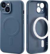 Coque iMoshion adaptée pour iPhone 15 Coque en Siliconen - Coque arrière couleur iMoshion adaptée pour MagSafe - Bleu foncé