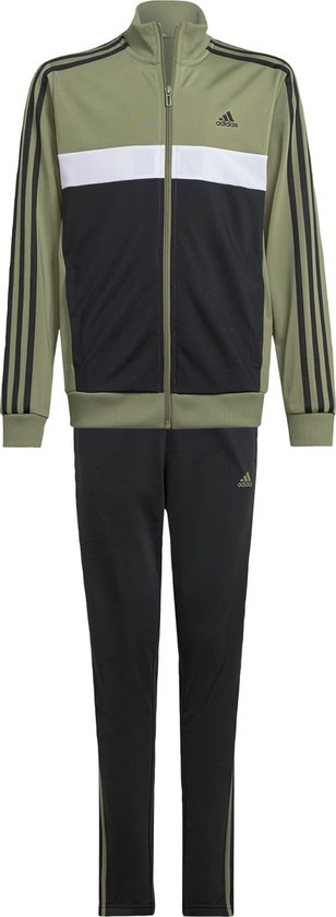 adidas Sportswear Essentials 3-Stripes Tiberio Trainingspak - Kinderen - Groen- 140