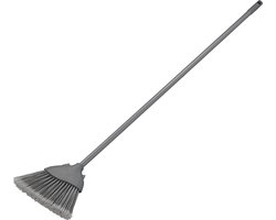 ProPlus Tentbezem - 134 cm - Nylon borstelharen - Veger met Steel - Uitschuifbare handbezem - Staal - Grijs