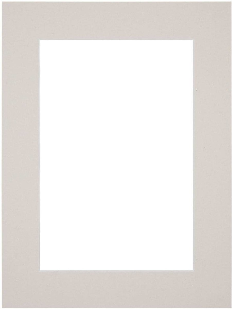Passe-Partout Fotomaat 9x13 cm - Lijstmaat 18x24 cm - Grijs Graniet - Museumkarton - Fotolijst niet inbegrepen