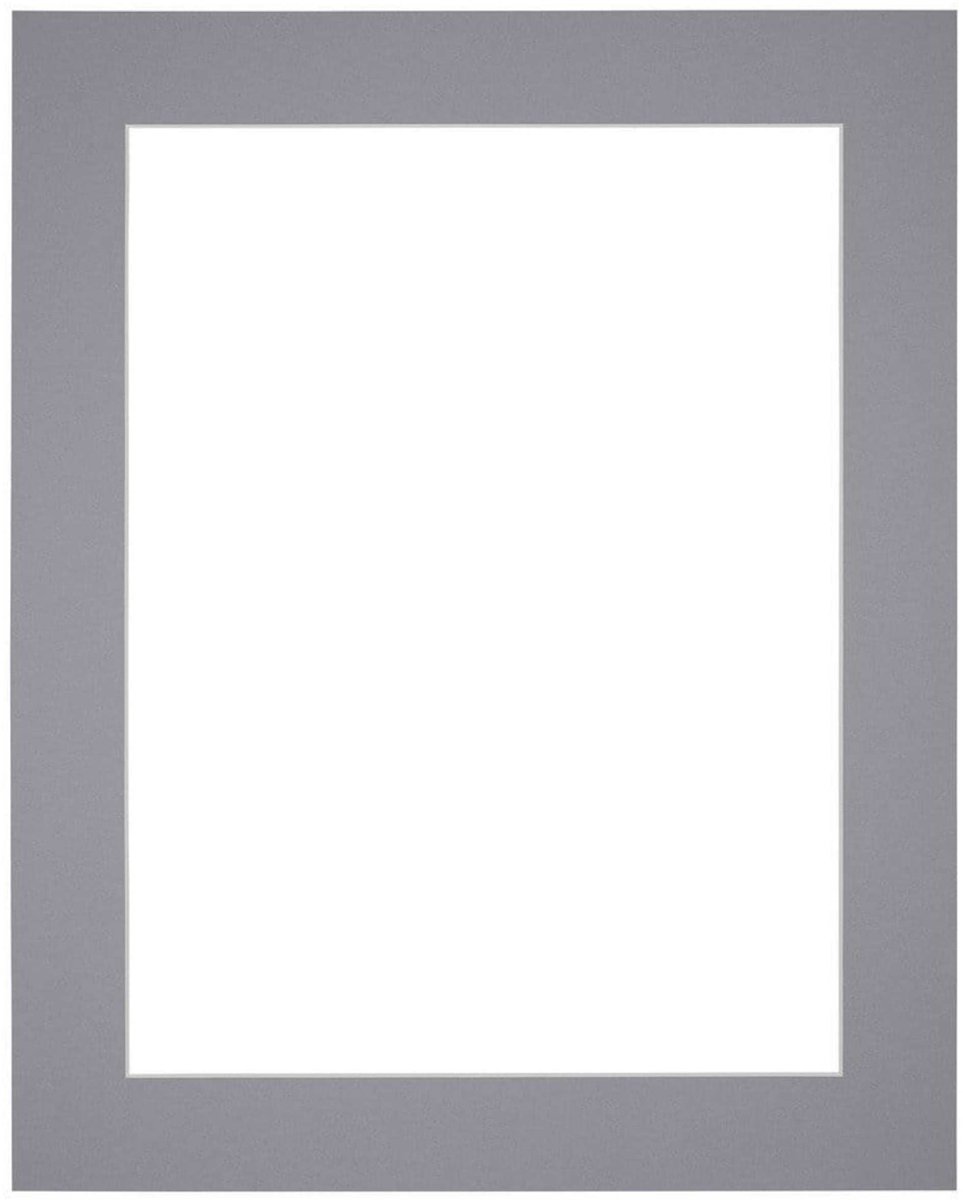 Passe-Partout Fotomaat 10x15 cm - Lijstmaat 20x25 cm - Grijs - Museumkarton - Fotolijst niet inbegrepen
