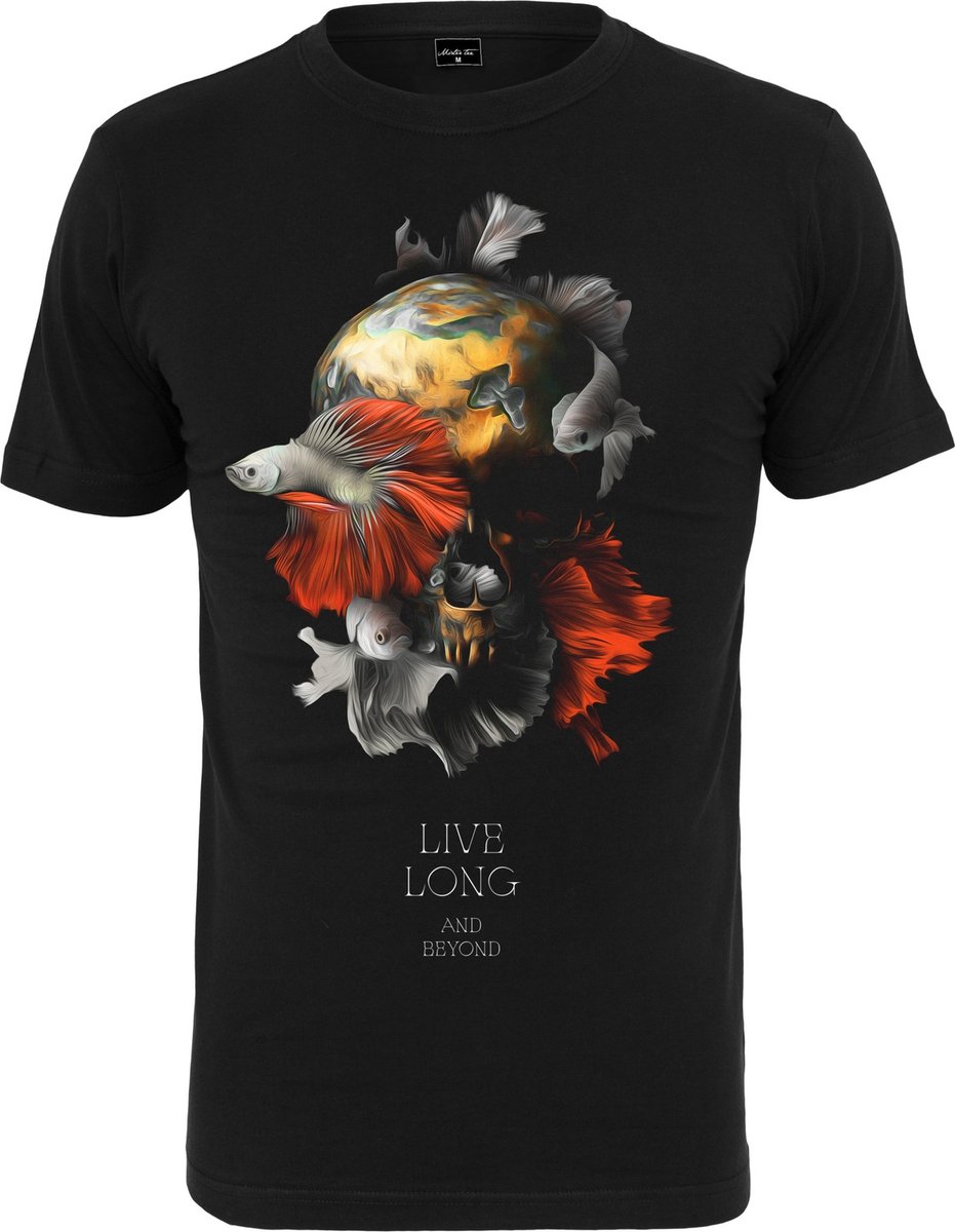 Mister Tee Skull Fish Heren T-shirt M Zwart