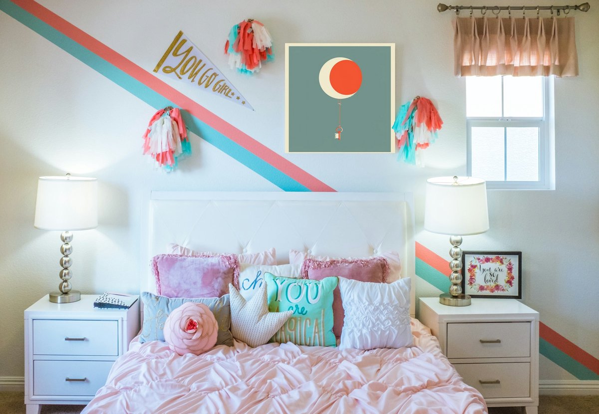 Wanddecoratie met sleutel | Kinderkamer decoratie op Forex 75x75cm - Kinderkamer accessoires