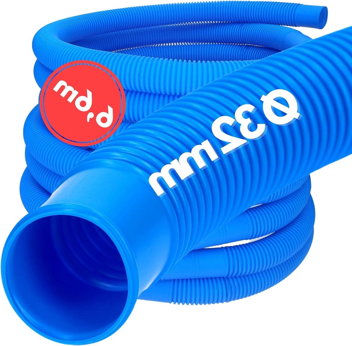 Flexibele blauwe zwembadslang 32 mm 66 meter Made in Germany Kalitec waterslang met vormvaste en stapbestendige eigenschappen. Water Replacement Hose