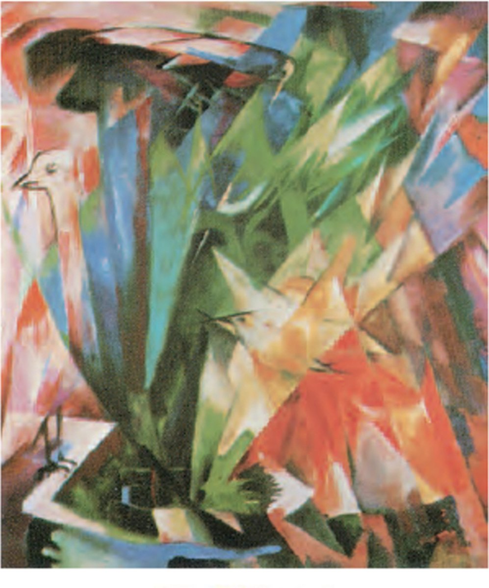 Catch Projecten Franz Marc - Vogel - Kunstposter - 40x50 cm Multicolor