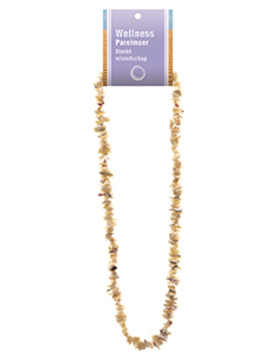 Parelmoer splitketting + kaart