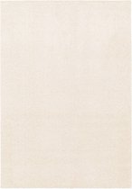 sweeek - Tapis intérieur en velours frisé crème, poils courts effet bouclé