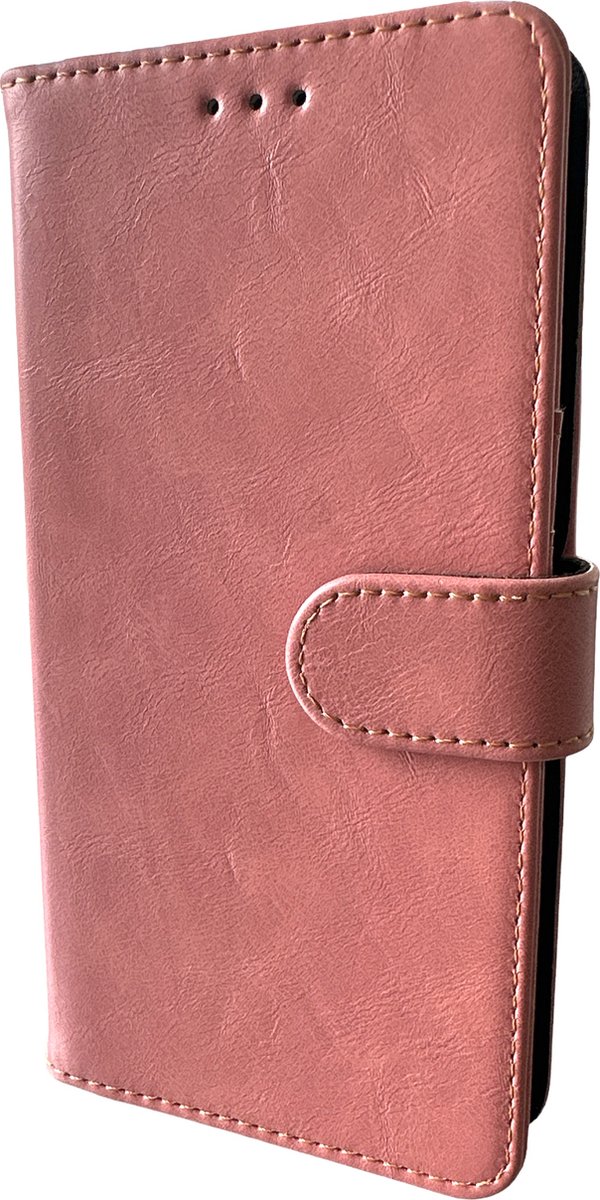 Elite Bookcase Geschikt voor: iPhone 11 hoesje - Pasjeshouder - Portemonnee - Kunstleer - Roze
