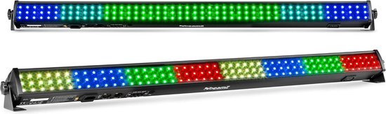 LED bars RGB - 2x BeamZ LCB144 MKII LED bars met 144 RGB LED's - 8 secties  per bar - DMX