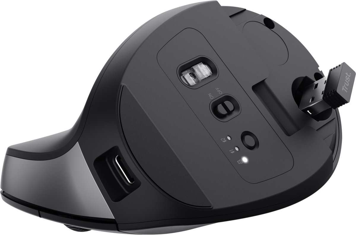Trust Bayo+ ergonomische muis - Multi-device Bluetooth & USB thumbnail 6