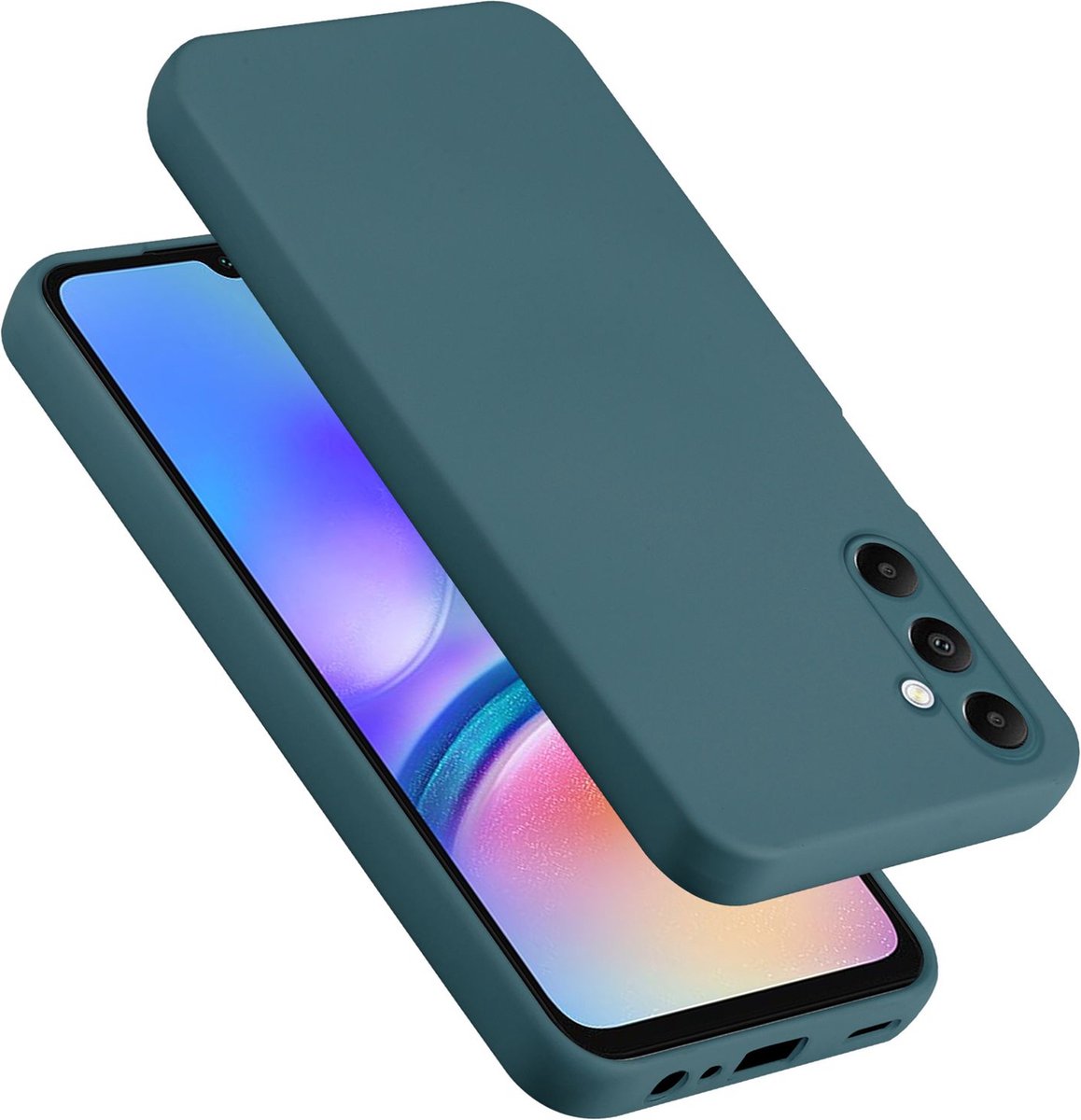 Cadorabo Hoesje geschikt voor Samsung Galaxy A05s in LIQUID GROEN - Beschermhoes gemaakt van flexibel TPU silicone Case Cover