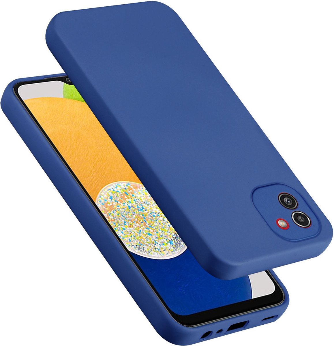Cadorabo Hoesje geschikt voor Samsung Galaxy A03 in LIQUID BLAUW - Beschermhoes gemaakt van flexibel TPU silicone Case Cover